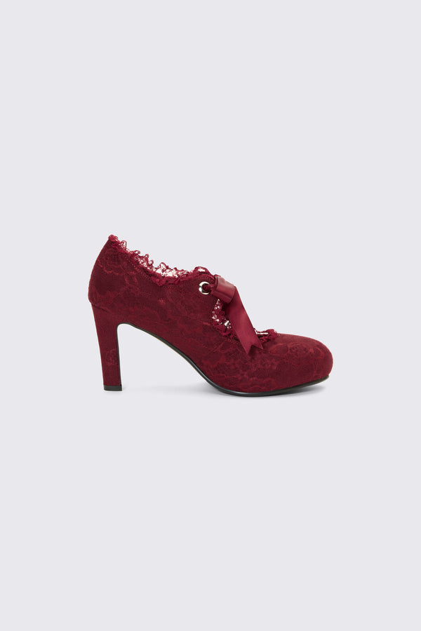 Dangerfield NZ - Plum Lace On Lace Heel - plum