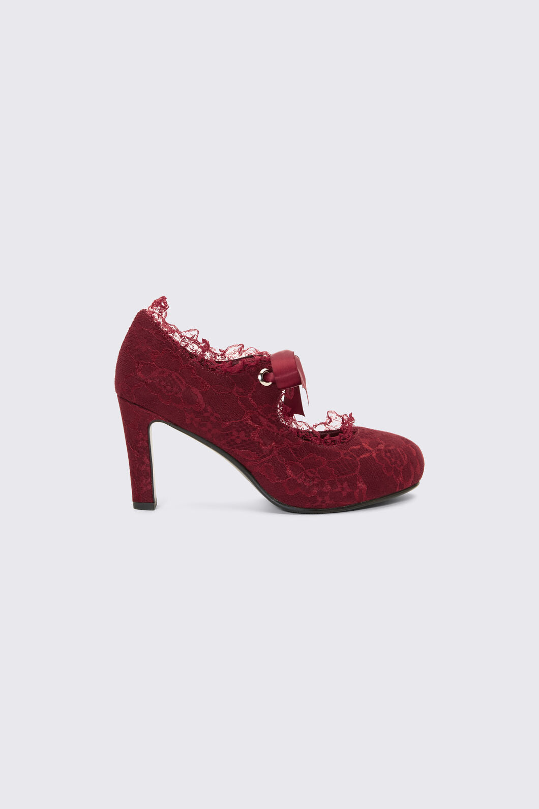 Dangerfield NZ - Plum Lace On Lace Heel - plum