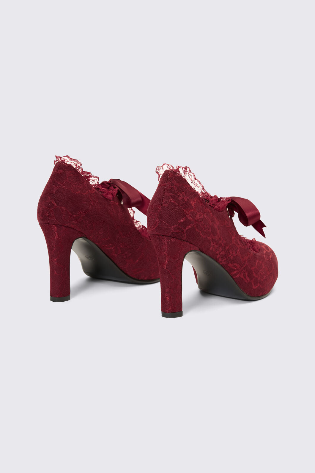 Dangerfield NZ - Plum Lace On Lace Heel - plum