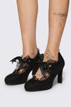 Dangerfield NZ - Black Lace On Lace Heel - black