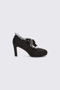 Dangerfield NZ - Black Lace On Lace Heel - black