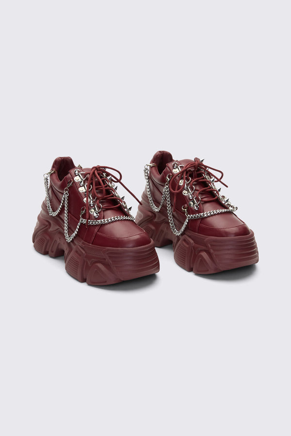 Dangerfield NZ - Plum Chained Sneakers - plum