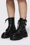 Dangerfield NZ - Eyelet Fat Lace Boot - black