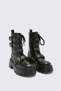 Dangerfield NZ - Eyelet Fat Lace Boot - black