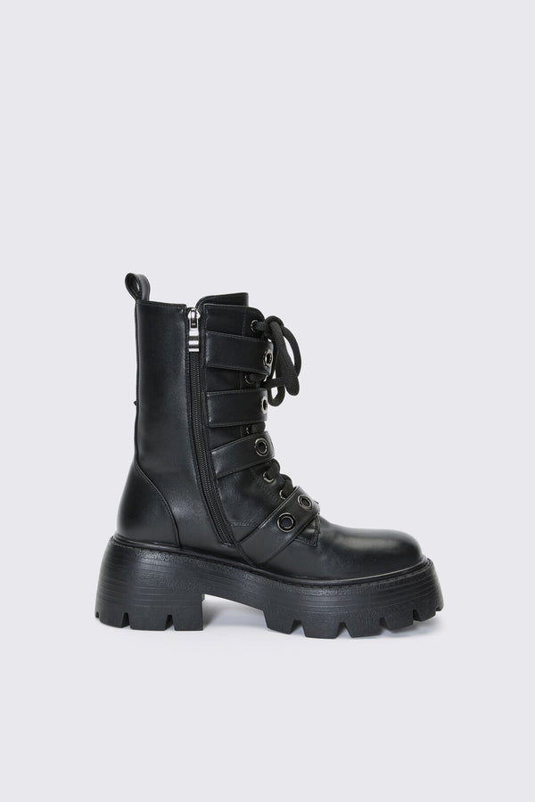 Dangerfield NZ - Eyelet Fat Lace Boot - black