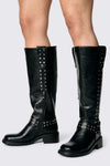 Dangerfield NZ - Stud Biker Knee Boot - black