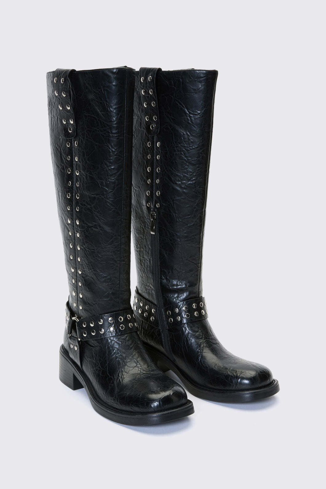 Dangerfield NZ - Stud Biker Knee Boot - black