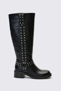 Dangerfield NZ - Stud Biker Knee Boot - black