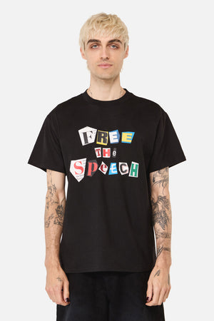 Pulp Kitchen - Free Speech Unisex Tee - black