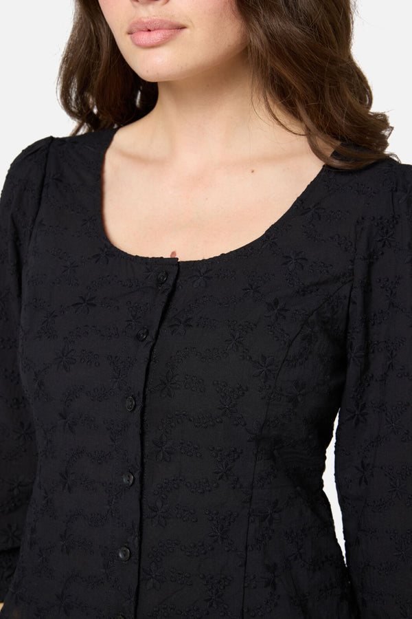 Princess Highway - Lily Broidery Top - black