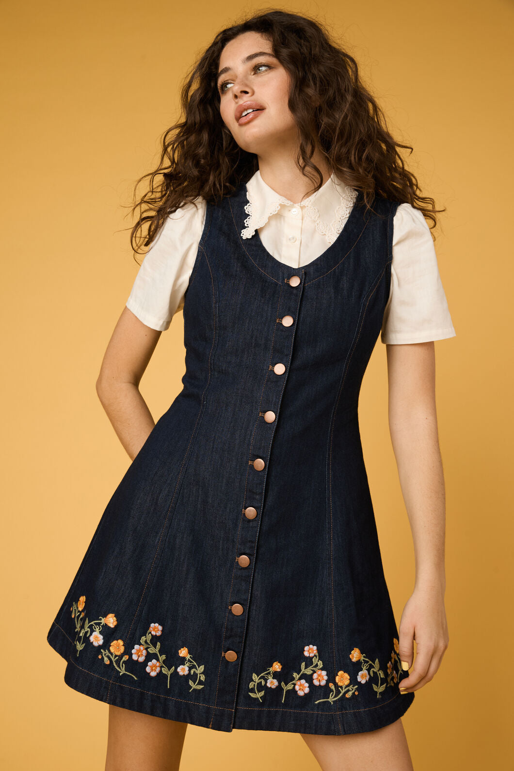 denim dress nz Tess Denim Dress in Navy Blue - Size 4 to 16
