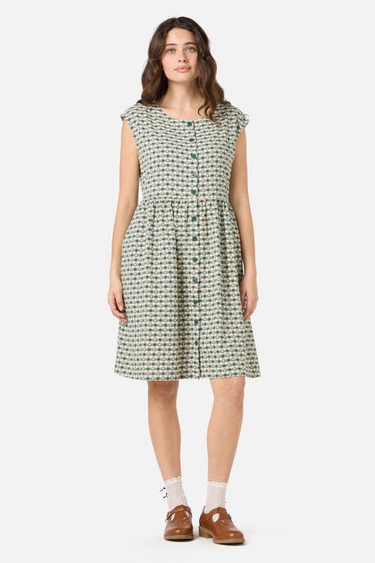 Princess Highway - Sweetheart Smock Dress - green