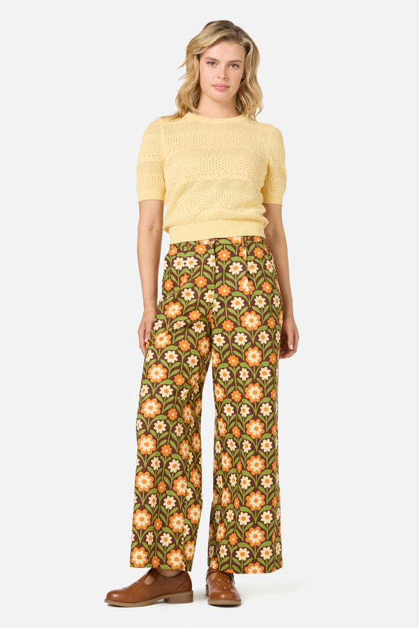 Princess Highway - Cleo Geo Relaxed Pant - brown