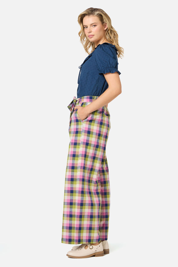 Princess Highway - Cassie Check Culotte - blue-multi