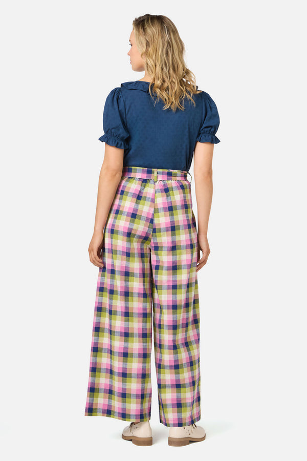 Princess Highway - Cassie Check Culotte - blue-multi