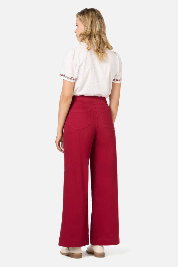 Princess Highway - Susan Sailor Drill Jean - red