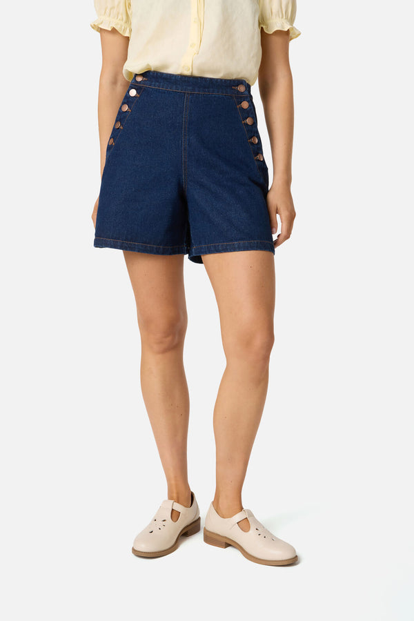 Princess Highway - Sailor Denim Short - blue-denim