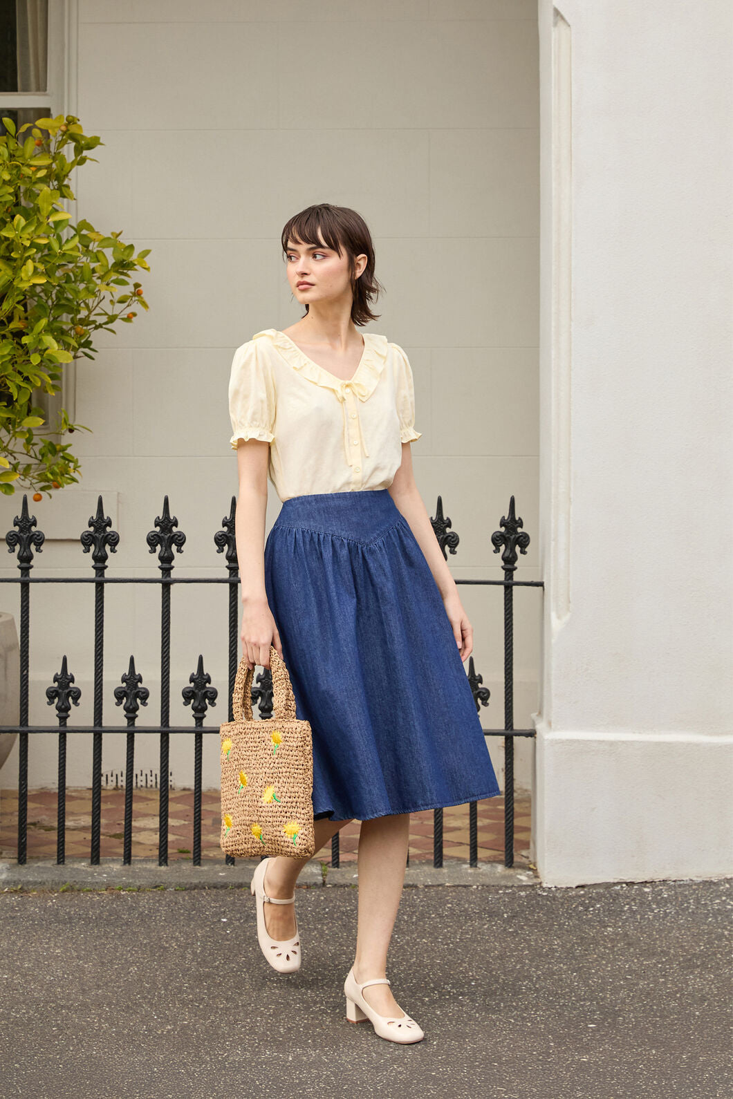 Princess Highway - Lulu Ruffle Blouse - lemon