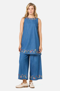 Princess Highway - Libby Bee Denim Shift Dress - blue-denim