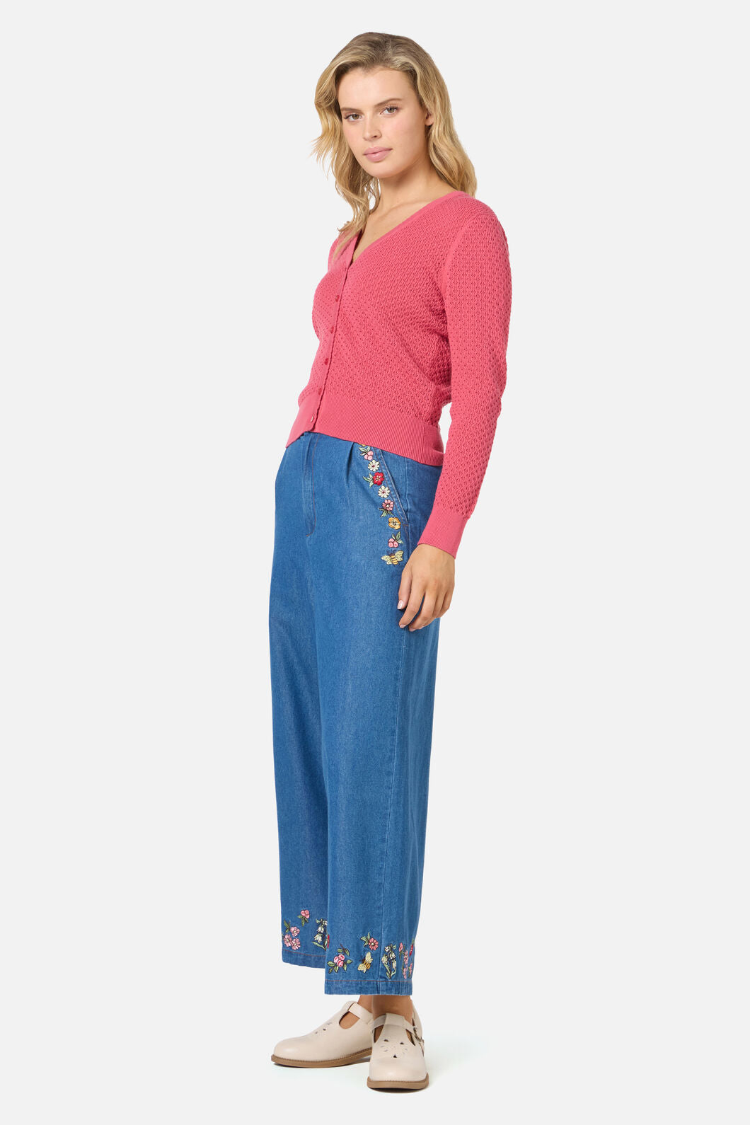 Princess Highway - Ivy Lace Knit Cardigan - rose