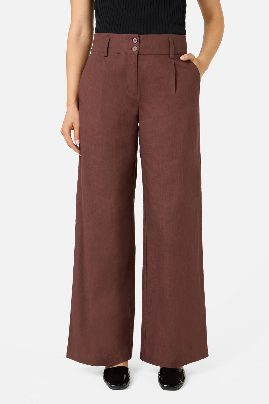 Princess Highway - Tatum Mid Rise Pants - chocolate