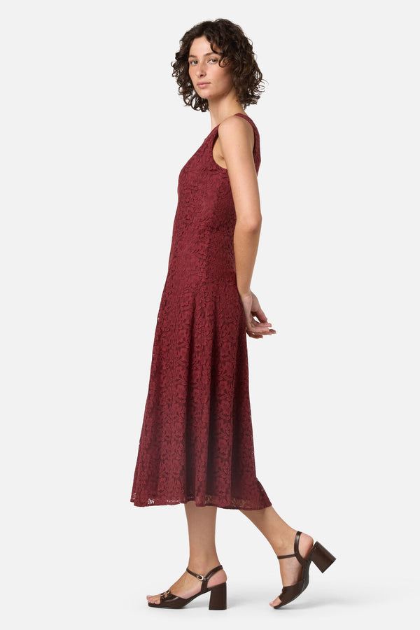 Princess Highway - Amara Lace Midi Dress - henna