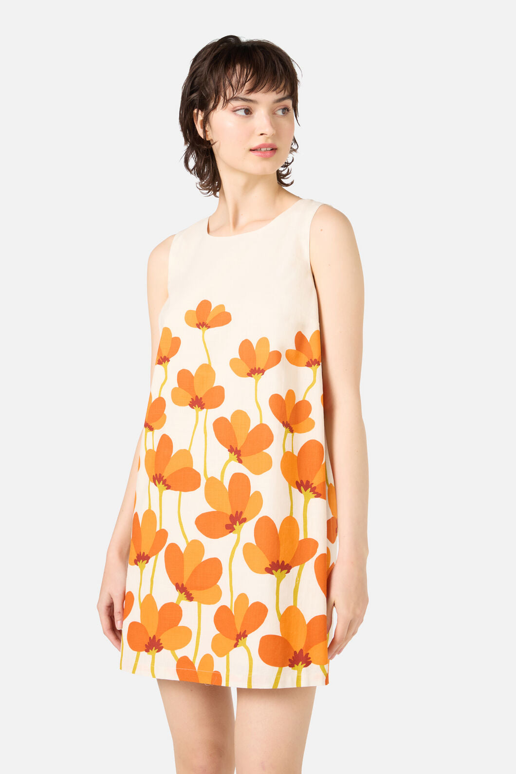 Princess Highway - Lulu Flower Shift Dress - cream