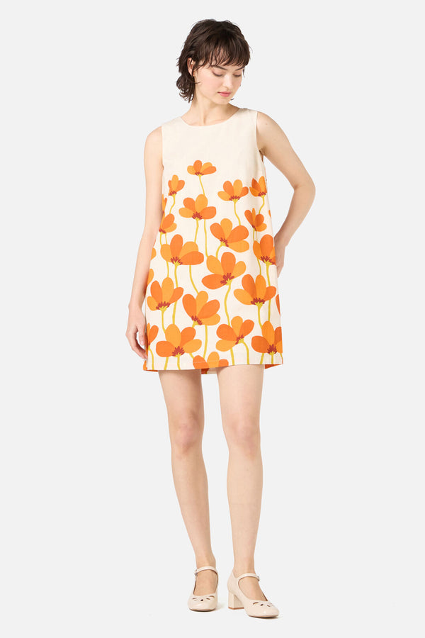 Princess Highway - Lulu Flower Shift Dress - cream