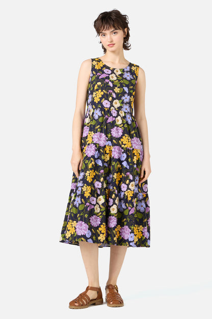 Princess Highway - Grasshopper Floral Midi Dress - navy