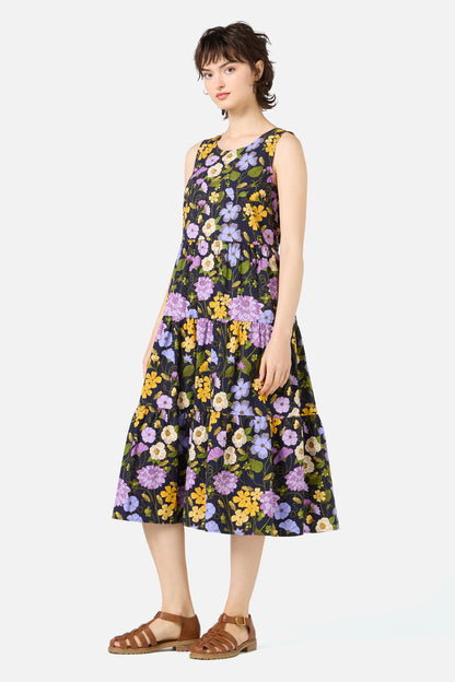 Princess Highway - Grasshopper Floral Midi Dress - navy