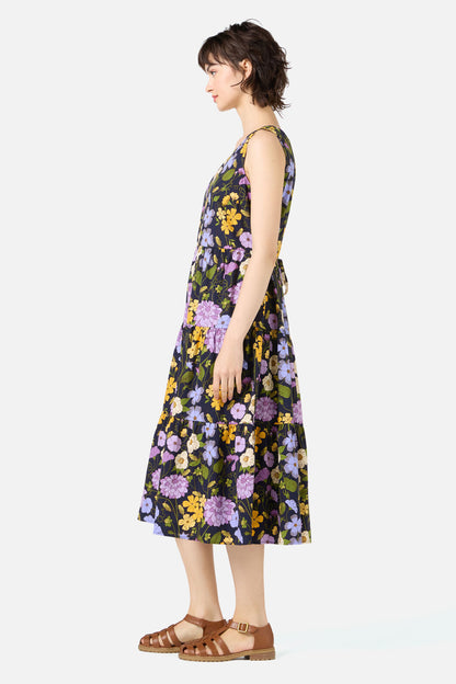 Princess Highway - Grasshopper Floral Midi Dress - navy