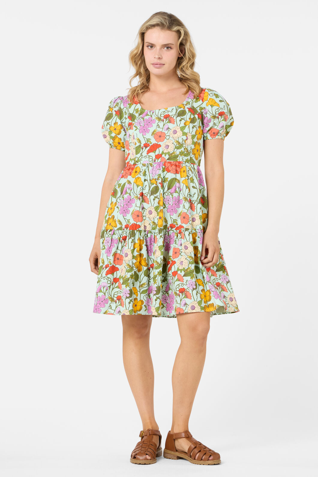 Princess Highway - Grasshopper Floral Mini Dress - green