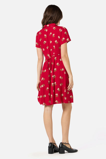 Princess Highway - Marguerite Daisy Mini Dress - red
