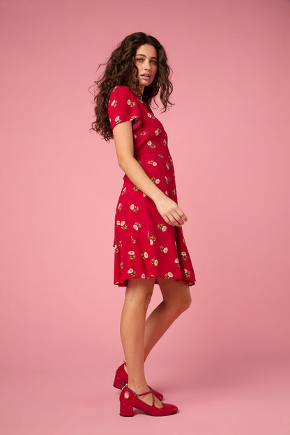 Princess Highway - Marguerite Daisy Mini Dress - red