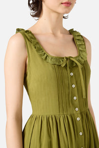 Princess Highway - Elise Corset Midi Dress - olive-green
