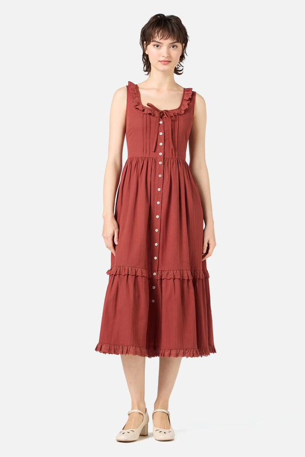 Princess Highway - Elise Corset Midi Dress - terracotta