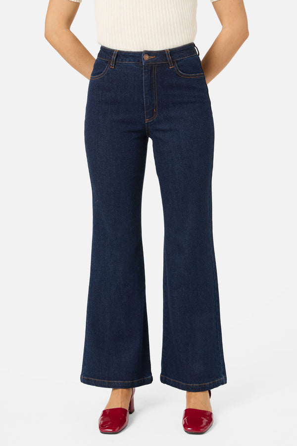 Princess Highway - Darcy Denim Flare Jean - dark-denim