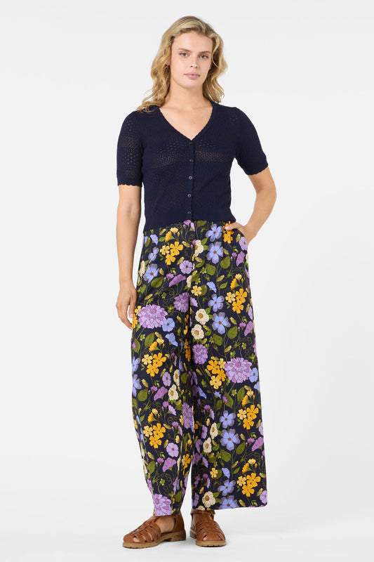 Princess Highway - Mae Short Sleeve Cardigan - navy