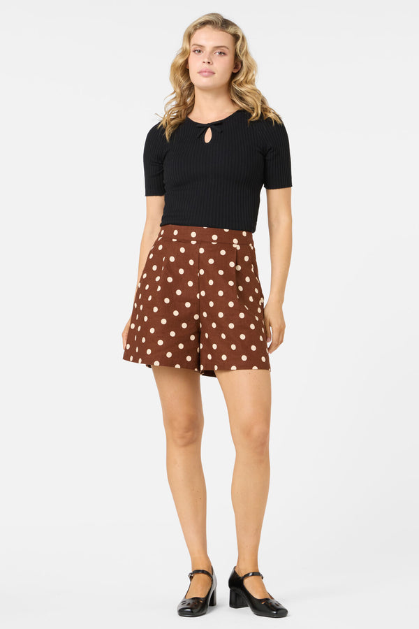 Princess Highway - Sara Bow Knit Top - black