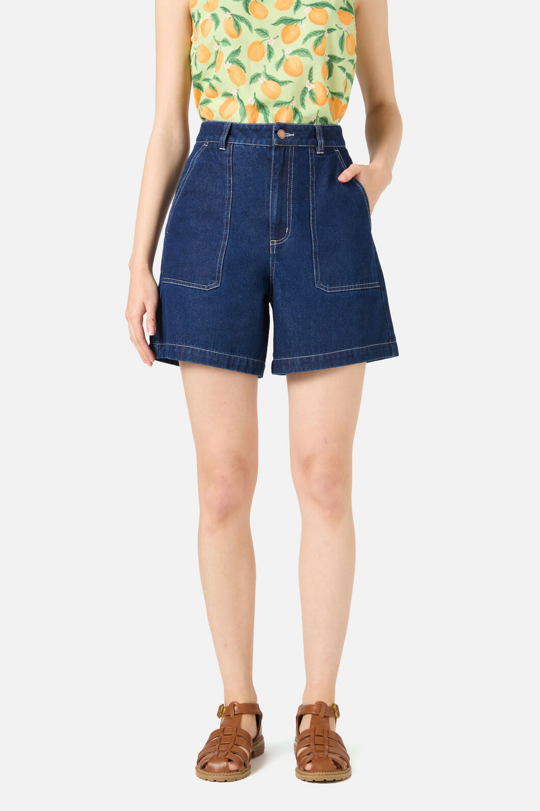 Princess Highway - Reece Denim Short - dark-denim