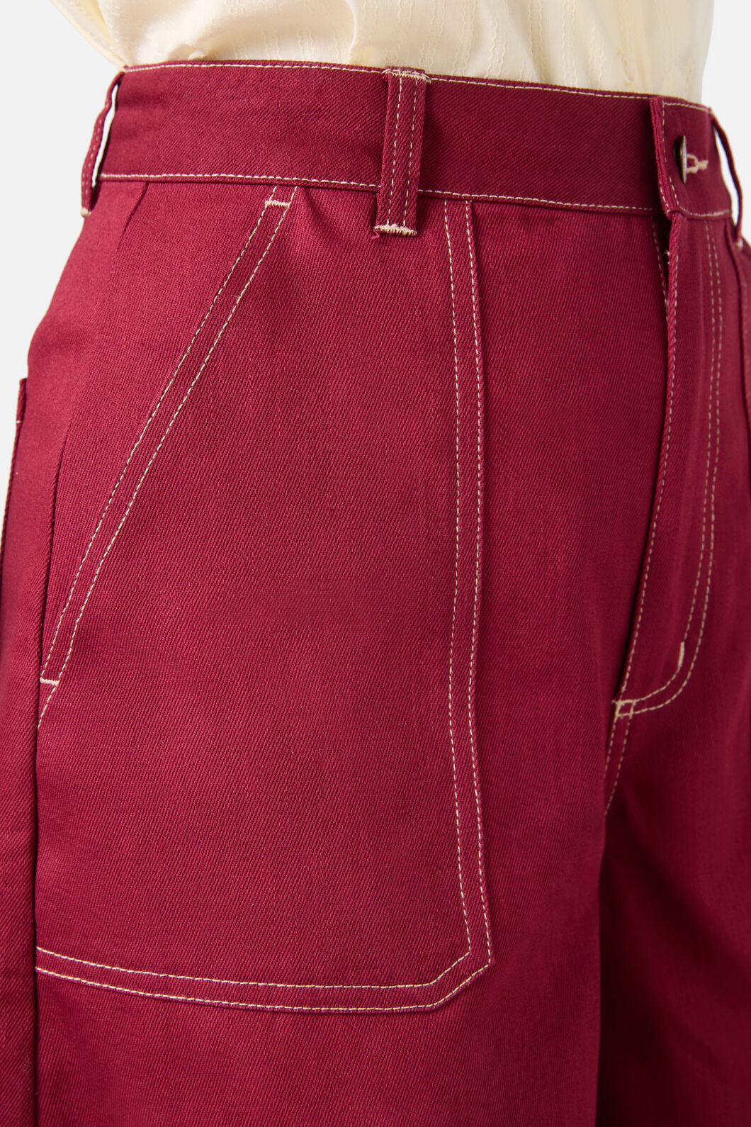 Princess Highway - Ruby Drill Shorts - wine