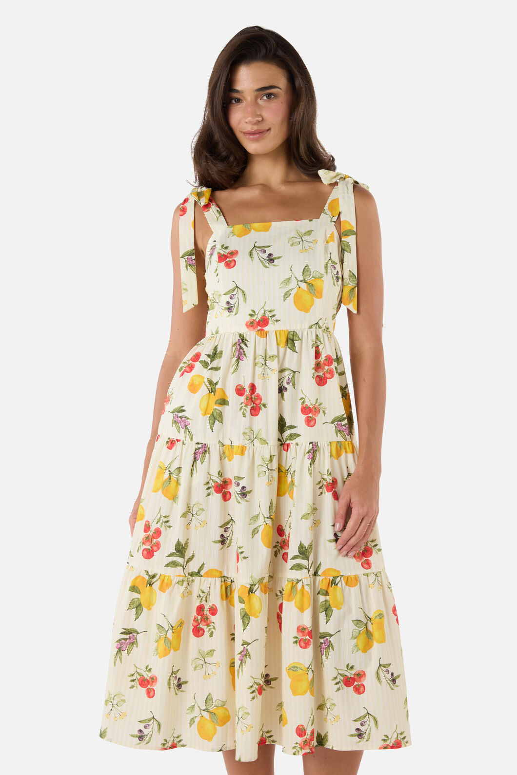 Princess Highway - Carla Picnic Tiered Midi Dress - cream