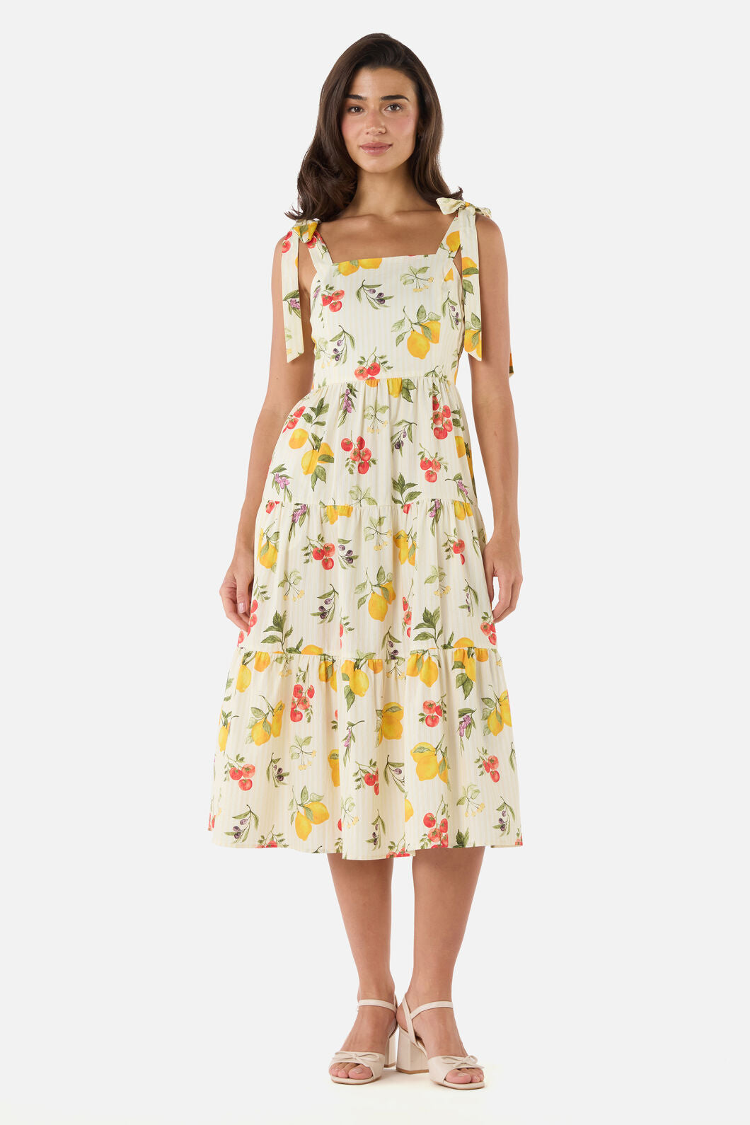 Princess Highway - Carla Picnic Tiered Midi Dress - cream