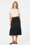 Princess Highway - Jolie Button Front Midi Skirt - black