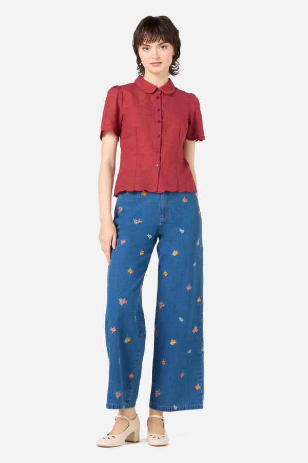 Princess Highway - Sweet Bow Blouse - wine