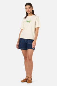 Princess Highway - Cute Turtle Relaxed Tee - cream