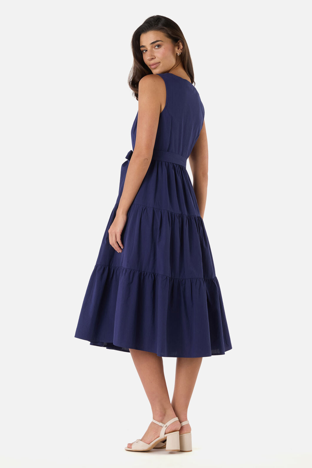 Princess Highway - Viola Button Down Midi Dress - navy