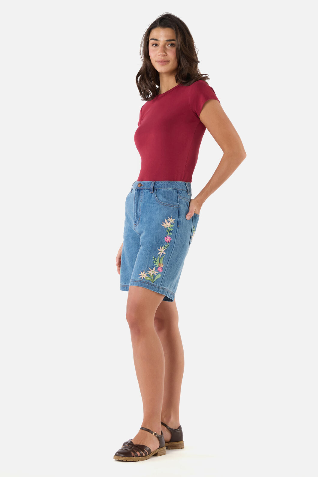Princess Highway - Jodie Ringer Tee - berry