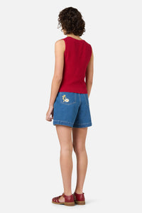 Princess Highway - Paige Fancy Knit Tank - cherry