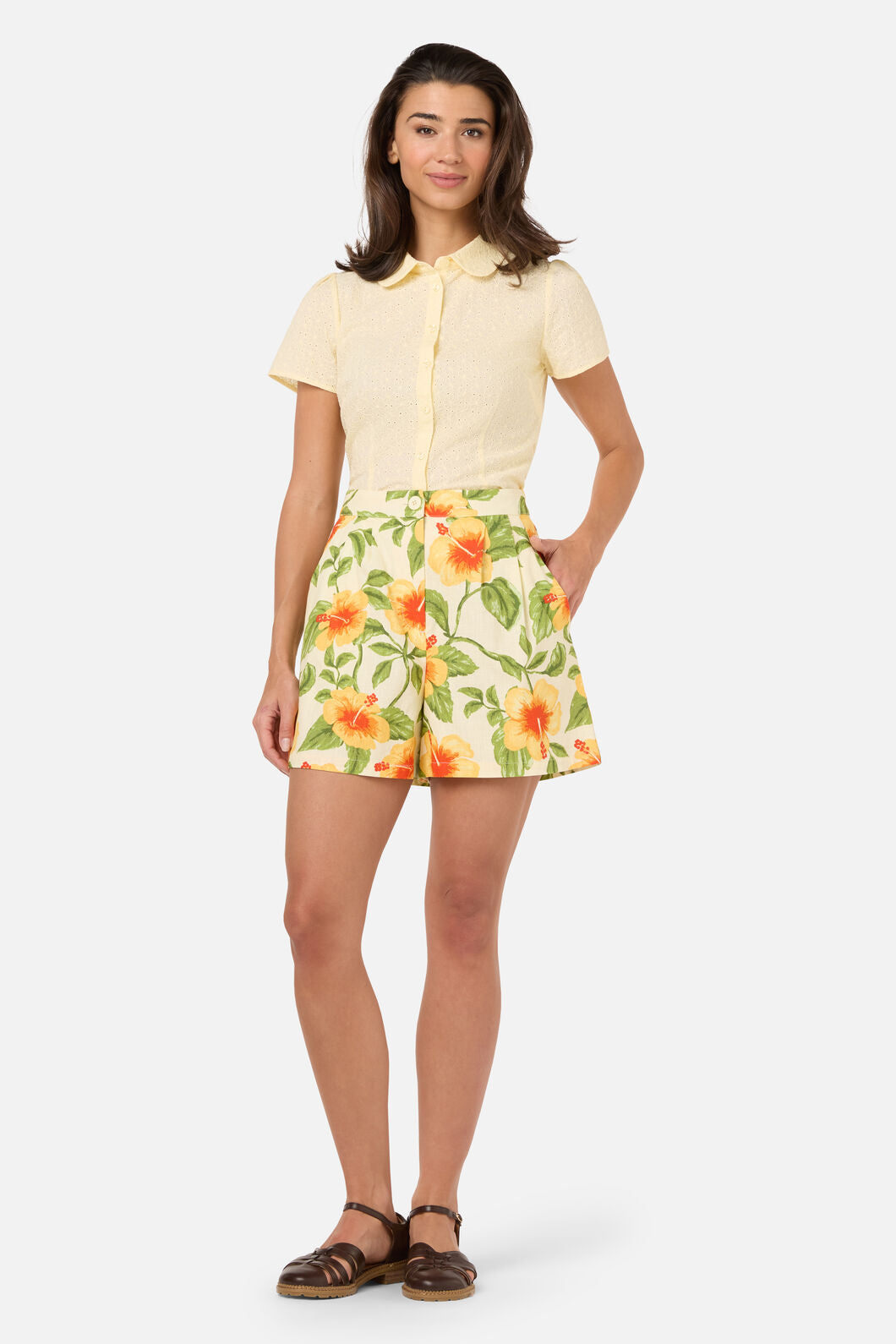 Princess Highway - Hibiscus Summer Short - cream